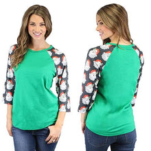 Load image into Gallery viewer, Santa's on His Way Raglan Tee