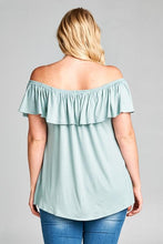 Load image into Gallery viewer, All Ruffled Up Knot Top In Sage