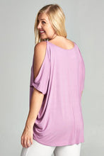 Load image into Gallery viewer, Lovely Lavender Cold Shoulder Top