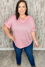 Load image into Gallery viewer, Fuchsia Two-Tone Jacquard Dolman Out Seam Top
