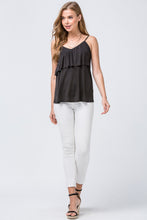 Load image into Gallery viewer, A Ruffle of Fun Tank in Black