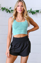 Load image into Gallery viewer, Ice Blue Washed Rib Cropped Square Neck Tank