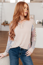 Load image into Gallery viewer, Leap Higher Mixed Print Henley