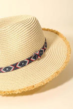 Load image into Gallery viewer, Braid Me Beautiful Straw Frayed Fashion Hat