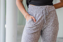 Load image into Gallery viewer, All In Gray Snake Print Joggers