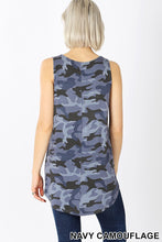 Load image into Gallery viewer, The Summer Camo Tank in Blue