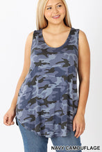Load image into Gallery viewer, The Summer Camo Tank in Blue