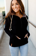 Load image into Gallery viewer, Fiercely Feline Ampersand Half Zip Hoodie