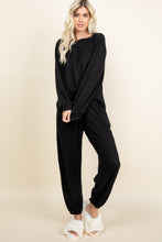 Load image into Gallery viewer, Warm for the Winter Lounge Top in Black