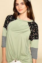 Load image into Gallery viewer, Styling in Sage Raglan Top