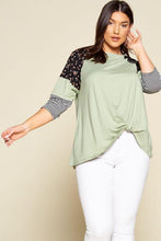 Load image into Gallery viewer, Styling in Sage Raglan Top