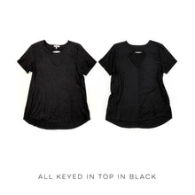 Load image into Gallery viewer, All Keyed In Top in Black