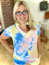 Load image into Gallery viewer, Blue Skies Ahead Tie Dye Top