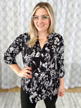 Load image into Gallery viewer, A Monochromatic Floral Blouse