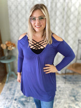 Load image into Gallery viewer, All for One Cold Shoulder Tunic