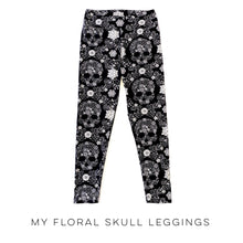 Load image into Gallery viewer, My Floral Skull Leggings