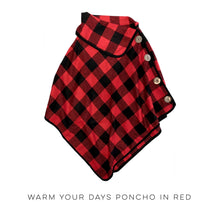 Load image into Gallery viewer, Warm Your Days Poncho in Red