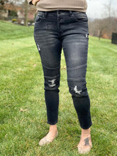 Load image into Gallery viewer, Drive Me Wild KanCan Black Moto Jeans