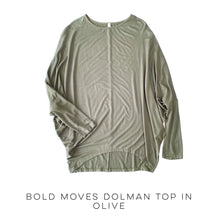 Load image into Gallery viewer, Bold Moves Dolman Top in Olive