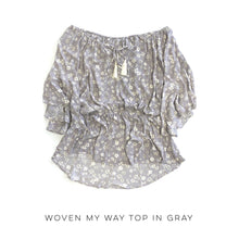 Load image into Gallery viewer, Woven My Way Top in Gray