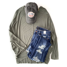 Load image into Gallery viewer, Bold Moves Dolman Top in Olive