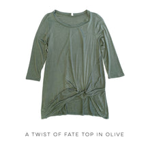 Load image into Gallery viewer, A Twist of Fate Top in Olive