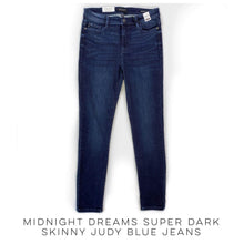 Load image into Gallery viewer, Midnight Dreams Super Dark Skinny Judy Blue Jeans