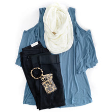 Load image into Gallery viewer, Southern Belle Top in Antique Blue