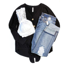 Load image into Gallery viewer, Knot To Worry Top in Black