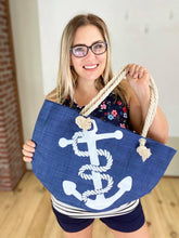 Load image into Gallery viewer, Anchors Away Beach Bag