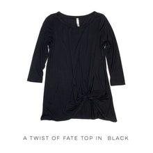 Load image into Gallery viewer, A Twist of Fate Top in Black