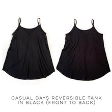 Load image into Gallery viewer, Casual Days Reversable Tank in Black