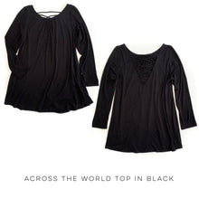 Load image into Gallery viewer, Across the World Top in Black