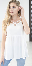 Load image into Gallery viewer, Criss Crossed in White Tank