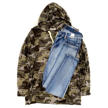Load image into Gallery viewer, Cozy Days Camo Hoodie in Army Green