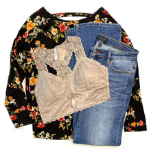 Load image into Gallery viewer, Lovely in Lace Racerback Bralette in Ash Mocha