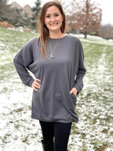 Load image into Gallery viewer, Winter Bliss Dress in Charcoal