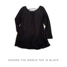 Load image into Gallery viewer, Across the World Top in Black