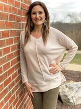 Load image into Gallery viewer, Split Decisions Top in Oatmeal