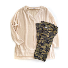 Load image into Gallery viewer, Split Decisions Top in Oatmeal