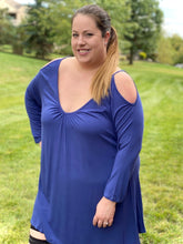 Load image into Gallery viewer, All for One Cold Shoulder Tunic