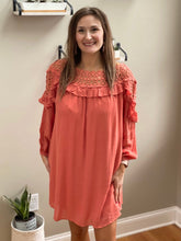 Load image into Gallery viewer, Deep in Love Dress in Salmon