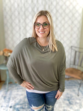Load image into Gallery viewer, Bold Moves Dolman Top in Olive