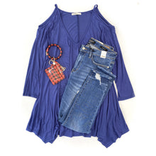 Load image into Gallery viewer, All for One Cold Shoulder Tunic