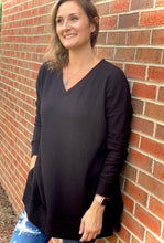 Load image into Gallery viewer, Stay True to You Waffle Knit Sweater in Black