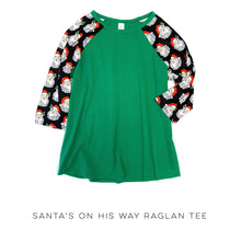 Load image into Gallery viewer, Santa's on His Way Raglan Tee