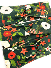 Load image into Gallery viewer, Green Vintage Christmas Floral Headband
