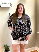 Load image into Gallery viewer, A Monochromatic Floral Blouse
