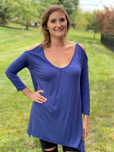 Load image into Gallery viewer, All for One Cold Shoulder Tunic