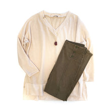 Load image into Gallery viewer, Split Decisions Top in Oatmeal